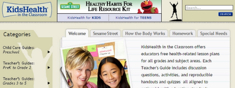 Health (general curriculum – KidsHealth in the Classroom)