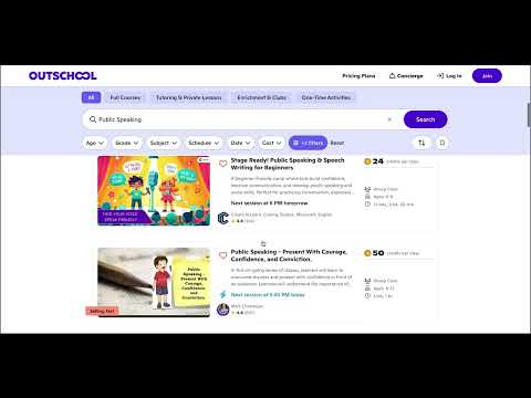 Outschool Public Speaking Classes