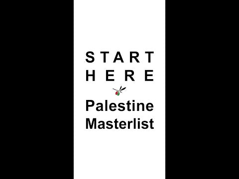 Palestine Resource Masterlist